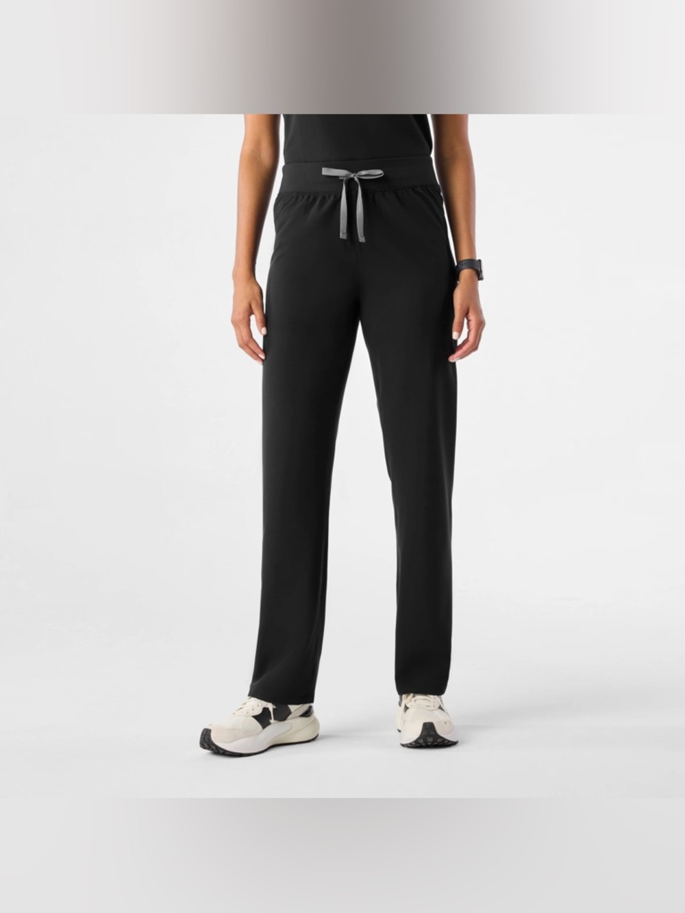 FIGS Womens Small Livingston Basic Scrub Pants Solid Black Straight Leg Medical